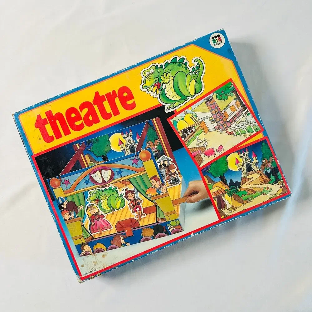 Vintage 80s Theatre Dual-Sided Medieval Fairy Tale Set Made in Spain